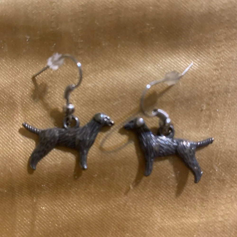 Silver Dog Earrings
